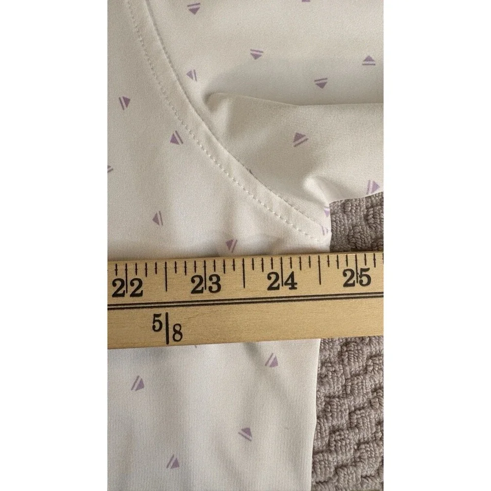 Footjoy Golf Shirt Men Extra Large White All Over Print Performance Polo Stretch